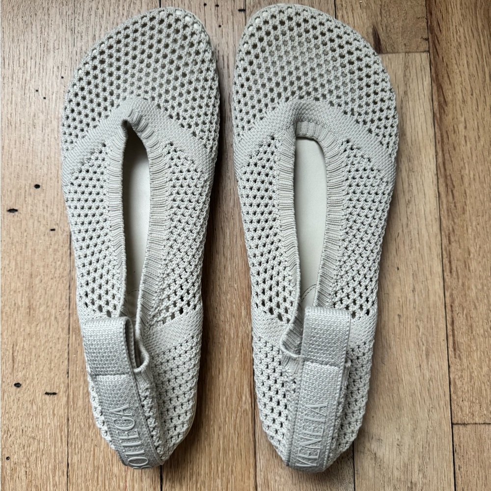 Bottega Veneta Cream Knit Flats - Picture 6 of 6